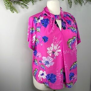 Rachel Rachel Roy Floral short sleeve blouse - 2X